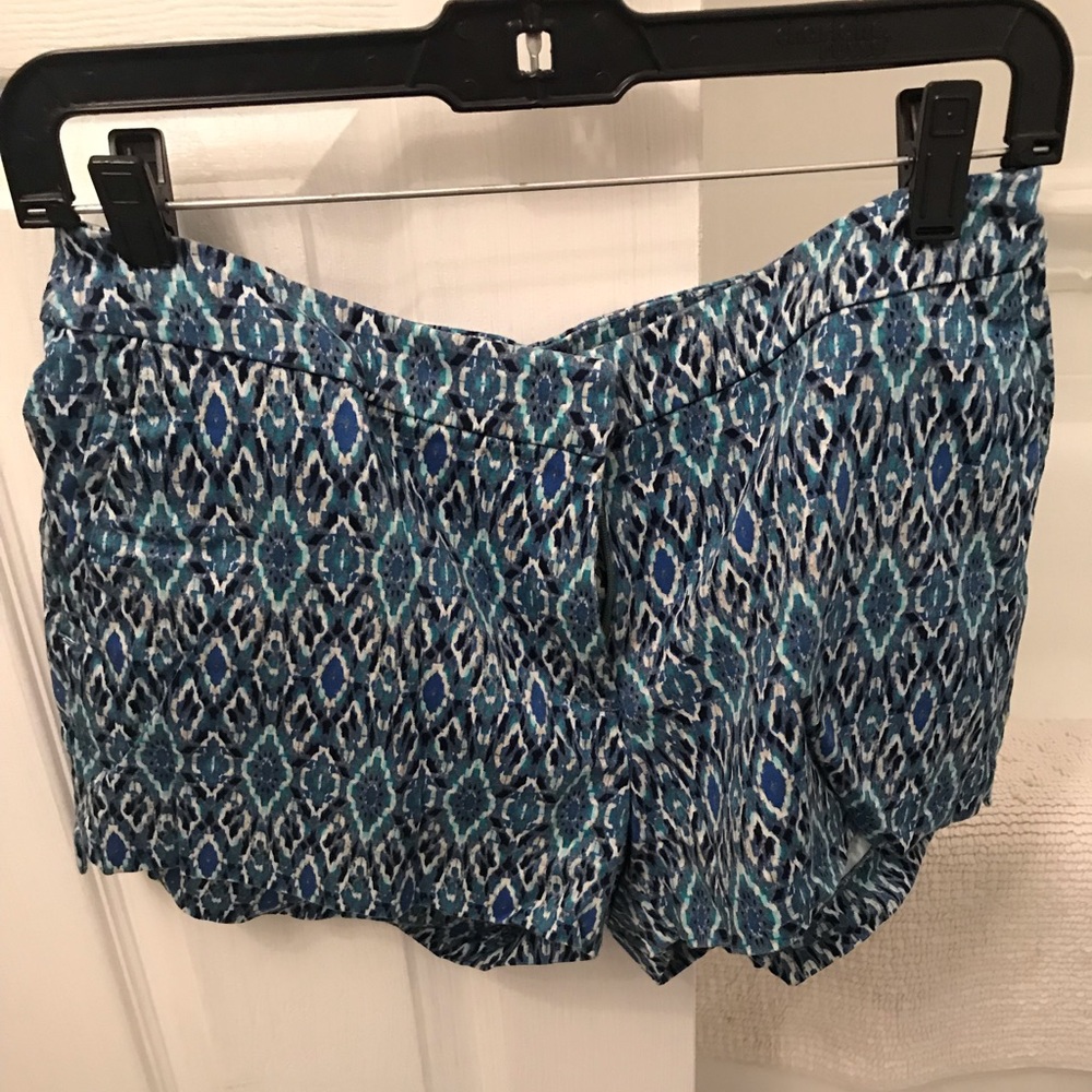 Blue & Green Print Midi H&M Shorts